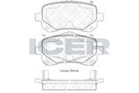 ICER 181910 - Lado de montaje: Eje delantero<br>Dinámica de frenado / conducción: para vehículos sin ABS<br>Ancho [mm]: 146,7<br>Altura [mm]: 63,8<br>Espesor [mm]: 17,6<br>Calidad: 300<br>Tipo de eje: Front<br>Nº de información técnica: 181908-201<br>Sistema de frenos: Bosch<br>Homologación: E9 90R-01111/2615<br>Contacto avisador de desgaste: con contacto avisador de desgaste<br>