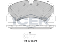 ICER 181921 - Lado de montaje: Eje delantero<br>Nº art. de accesorio recomendado: 8DK 355 251-921<br>Ancho [mm]: 209,5<br>Altura [mm]: 94,3<br>Espesor [mm]: 17,1<br>Contacto avisador de desgaste: preparado para indicador desgaste<br>Artículo complementario/Información complementaria: con accesorios<br>Número de WVA: 25007<br>Sistema de frenos: Brembo<br>Peso [kg]: 1<br>Nº de información técnica: T2056<br>