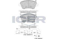 ICER 182108-203 - Juego de pastillas de freno