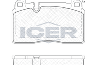 ICER 182112 - Lado de montaje: Eje delantero<br>Número de PR: 1LU<br>año construcción desde: 09/2011<br>Ancho [mm]: 189,4<br>Altura [mm]: 101<br>Espesor [mm]: 17<br>Calidad: 300<br>Tipo de eje: Front<br>Nº de información técnica: 182070<br>Sistema de frenos: Brembo<br>Homologación: E9 90R-02A0111/3106<br>