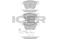 ICER 182148 - Lado de montaje: Eje trasero<br>año construcción desde: 01/2010<br>Número de PR: 1KS<br>Ancho [mm]: 109,4<br>Altura [mm]: 53,6<br>Espesor [mm]: 17,7<br>Calidad: 300<br>Tipo de eje: Rear<br>Nº de información técnica: 181967<br>Sistema de frenos: Bosch<br>Homologación: E9 90R-01111/2801<br>