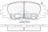 ICER 182172 - Juego de pastillas de freno