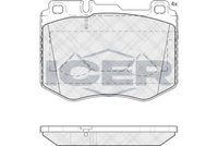 ICER 182195200 - Lado de montaje: Eje delantero<br>Equipamiento de vehículo: para vehículos con paquete sport AMG<br>para código de equipamiento especial: P31,M014<br>Equipamiento de vehículo: para vehículos con paquete sport<br>para código de equipamiento especial: U29,M014<br>Ancho [mm]: 127,6<br>Altura [mm]: 92,7<br>Espesor [mm]: 18,9<br>Calidad: 300<br>Tipo de eje: Front<br>Nº de información técnica: 182195<br>Sistema de frenos: Brembo<br>Homologación: E9 90R-02A0111/4136<br>