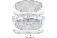 ICER 182213 - Lado de montaje: Eje delantero<br>Equipamiento de vehículo: para vehículos con paquete sport AMG<br>Equipamiento de vehículo: para vehículos con paquete sport<br>para código de equipamiento especial: P31,M013<br>para código de equipamiento especial: U29<br>Ancho [mm]: 129,3<br>Altura [mm]: 81,8<br>Espesor [mm]: 18,5<br>Calidad: 300<br>Tipo de eje: Front<br>Nº de información técnica: 182197<br>Sistema de frenos: Brembo<br>Homologación: E9 90R-02A0111/4134<br>