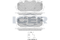 ICER 182254 - Lado de montaje: Eje delantero<br>Número de PR: 1LC<br>Número de PR: 1LD<br>Número de PR: 1LE<br>Número de PR: 1LF<br>Nº art. de accesorio recomendado: 8DK 355 252-911<br>Ancho 1 [mm]: 251,8<br>Ancho 2 [mm]: 210,2<br>Altura 1 [mm]: 98,7<br>Altura 2 [mm]: 99<br>Espesor [mm]: 16,3<br>Contacto avisador de desgaste: preparado para indicador desgaste<br>Número de WVA: 22402<br>Sistema de frenos: Teves<br>Peso [kg]: 2,36<br>Nº de información técnica: T2546<br>