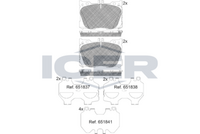 ICER 182282 - Lado de montaje: Eje trasero<br>Nº art. de accesorio recomendado: 8DK 355 252-141<br>Ancho [mm]: 114,2<br>Altura 1 [mm]: 61,7<br>Altura 2 [mm]: 71,5<br>Espesor [mm]: 17,5<br>Contacto avisador de desgaste: preparado para indicador desgaste<br>Artículo complementario / información complementaria 2: con tornillos pinza freno<br>Número de WVA: 22792<br>Sistema de frenos: TRW<br>Peso [kg]: 1,38<br>Nº de información técnica: T2748<br>