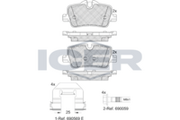 ICER 182360 - Lado de montaje: Eje delantero<br>Equipamiento de vehículo: para vehículos con paquete sport<br>para diámetro disco de freno [mm]: 348<br>Ancho [mm]: 125,9<br>Altura [mm]: 94,8<br>Espesor [mm]: 19,9<br>Calidad: 300<br>Tipo de eje: Front<br>Nº de información técnica: 182280<br>Sistema de frenos: Brembo<br>Homologación: E9 90R-02A0111/4963<br>