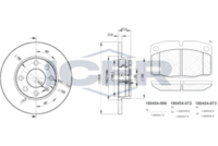 BREMBO DP59011 - Lado de montaje: Eje delantero<br>año construcción desde: 09/1991<br>N.º de chasis (VIN) desde: N 4000001<br>Tipo de disco de frenos: macizo<br>Espesor de disco de frenos [mm]: 12,5<br>Diámetro exterior [mm]: 236<br>