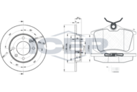 BREMBO DP61053 - Lado de montaje: Eje delantero<br>Tamaño de llanta [pulgada]: 15<br>Sistema de frenos: Lucas<br>Tipo de disco de frenos: ventilación interna<br>Espesor de disco de frenos [mm]: 22<br>Diámetro exterior [mm]: 266<br>Espesor [mm]: 19,3<br>Ancho [mm]: 129<br>Ancho [mm]: 56,2<br>Sistema de frenos: LUCAS<br>