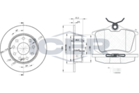 BREMBO DP85058 - Lado de montaje: Eje trasero<br>Número de PR: 1KD<br>Tipo de disco de frenos: macizo<br>Espesor de disco de frenos [mm]: 10<br>Diámetro exterior [mm]: 253<br>