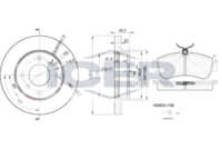 BREMBO DP56004 - Kit frenos, freno de disco - PRIME LINE - DOT 4 LV