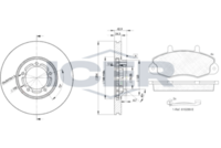 BREMBO DP24013 - Lado de montaje: Eje delantero<br>Tipo de vehículo: FT80/100/115/120<br>Tamaño de llanta [pulgada]: 14<br>Sistema de frenos: Bendix<br>Tipo de disco de frenos: ventilación interna<br>Espesor de disco de frenos [mm]: 24<br>Diámetro exterior [mm]: 254<br>Espesor [mm]: 18<br>Ancho [mm]: 139<br>Ancho [mm]: 65<br>Sistema de frenos: BENDIX<br>