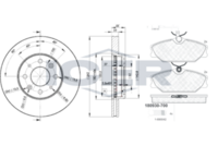 BREMBO DP68017 - Kit frenos, freno de disco - PRIME LINE - DOT 4 LV