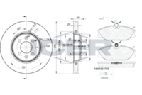 BREMBO DP68017 - Kit frenos, freno de disco - PRIME LINE - DOT 4 LV