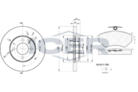 BREMBO DP85060 - Lado de montaje: Eje trasero<br>N.º de chasis (VIN) hasta: 1E-X-016000<br>Lado de montaje: Eje trasero<br>Dinámica de frenado / conducción: para vehículos sin ABS<br>N.º de chasis (VIN) desde: 1E-X-016001<br>Sistema de frenos: Lucas<br>Tipo de disco de frenos: macizo<br>Espesor de disco de frenos [mm]: 10<br>Diámetro exterior [mm]: 226<br>Espesor [mm]: 15<br>Ancho [mm]: 53<br>Ancho [mm]: 87<br>Sistema de frenos: LUCAS<br>