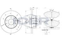 BREMBO DP23025 - Kit frenos, freno de disco - PRIME LINE - DOT 4 LV