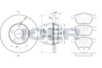 BREMBO DP85068 - Lado de montaje: Eje delantero<br>N.º de chasis (VIN) hasta: 3B-X-124107<br>Tipo de disco de frenos: ventilación interna<br>Espesor de disco de frenos [mm]: 25<br>Diámetro exterior [mm]: 282<br>Espesor [mm]: 19,5<br>Ancho [mm]: 157<br>Ancho [mm]: 74<br>Sistema de frenos: ATE<br>