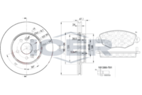 ICER 313806767 - Lado de montaje: Eje trasero<br>año construcción hasta: 08/2004<br>Sistema de frenos: Bosch<br>Tipo de disco de frenos: macizo<br>Espesor de disco de frenos [mm]: 12<br>Diámetro exterior [mm]: 280<br>Espesor [mm]: 16,8<br>Ancho [mm]: 117<br>Ancho [mm]: 49,7<br>Sistema de frenos: BOSCH<br>