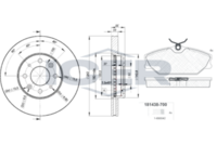 BREMBO DP68017 - Kit frenos, freno de disco - PRIME LINE - DOT 4 LV