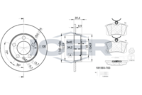 ICER 313385602 - Lado de montaje: Eje trasero<br>año construcción hasta: 12/2000<br>Tipo de disco de frenos: macizo<br>Espesor de disco de frenos [mm]: 7<br>Diámetro exterior [mm]: 65<br>Tipo de freno: Discos<br>Calidad: 999<br>Tipo de eje: Rear<br>Nº de información técnica: 30697-5601<br>Sistema de frenos: LUCAS-TRW<br>