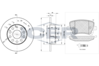 BREMBO DP85058 - Lado de montaje: Eje delantero<br>Número de PR: 1ZE<br>Tipo de disco de frenos: ventilación interna<br>Espesor de disco de frenos [mm]: 25<br>Diámetro exterior [mm]: 288<br>