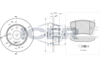 BREMBO DP85058 - Lado de montaje: Eje trasero<br>Número de PR: 1KD<br>Tipo de disco de frenos: macizo<br>Espesor de disco de frenos [mm]: 10<br>Diámetro exterior [mm]: 253<br>