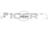 HELLA PAGID 8DK355250731 - Lado de montaje: Eje delantero<br>Tipo de freno: Discos<br>Longitud [mm]: 640<br>Cantidad: 1<br>Nº de información técnica: P8070<br>