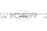 HELLA PAGID 8DK355252351 - Lado de montaje: Eje delantero, izquierda<br>Tipo de freno: Discos<br>Longitud [mm]: 675<br>Nº de información técnica: P8629<br>