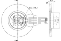 HELLA PAGID 8DD355122641 - Disco de freno - PRO