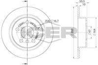 HELLA PAGID 8DD355125351 - Lado de montaje: Eje trasero<br>Tipo de disco de frenos: macizo<br>Diámetro exterior [mm]: 280<br>Espesor de disco de frenos [mm]: 10<br>Altura [mm]: 50,5<br>Espesor mínimo [mm]: 8,4<br>Superficie: revestido<br>Diámetro interior [mm]: 155,3<br>corona de agujeros - Ø [mm]: 112<br>Diámetro de centrado [mm]: 67<br>Diseño/cantidad de taladros: 05/06<br>Diámetro de orificio para perno de rueda [mm]: 16,6<br>Artículo complementario / información complementaria 2: sin buje de rueda<br>Artículo complementario / información complementaria 2: sin cojinete rueda<br>Artículo complementario / información complementaria 2: sin perno de sujeción de rueda<br>Peso [kg]: 4,1<br>Nº de información técnica: 55746PRO<br>