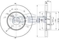 HELLA PAGID 8DD355108081 - Lado de montaje: Eje trasero<br>Tipo de disco de frenos: macizo<br>Diámetro exterior [mm]: 268<br>Espesor de disco de frenos [mm]: 9,9<br>Altura [mm]: 45,5<br>Espesor mínimo [mm]: 8<br>Superficie: revestido<br>Diámetro interior [mm]: 155<br>corona de agujeros - Ø [mm]: 112<br>Diámetro de centrado [mm]: 68,2<br>Diseño/cantidad de taladros: 05/06<br>Diámetro de orificio para perno de rueda [mm]: 17<br>Artículo complementario / información complementaria 2: sin buje de rueda<br>Artículo complementario / información complementaria 2: sin cojinete rueda<br>Artículo complementario / información complementaria 2: sin perno de sujeción de rueda<br>Peso [kg]: 4,2<br>Nº de información técnica: 53964PRO<br>