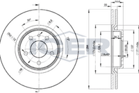 HELLA PAGID 8DD355101971 - Lado de montaje: Eje delantero<br>Tipo de disco de frenos: ventilación interna<br>Diámetro exterior [mm]: 284<br>Espesor de disco de frenos [mm]: 22<br>Altura [mm]: 43,6<br>Espesor mínimo [mm]: 20,2<br>Superficie: revestido<br>Diámetro interior [mm]: 127,3<br>corona de agujeros - Ø [mm]: 98<br>Diámetro de centrado [mm]: 59<br>Diseño/cantidad de taladros: 05/06<br>Diámetro de orificio para perno de rueda [mm]: 12,9<br>Artículo complementario / información complementaria 2: sin buje de rueda<br>Artículo complementario / información complementaria 2: sin cojinete rueda<br>Artículo complementario / información complementaria 2: sin perno de sujeción de rueda<br>Peso [kg]: 6,3<br>Nº de información técnica: 51809PRO<br>