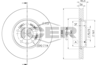 HELLA PAGID 8DD355116591 - Disco de freno - PRO