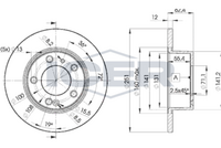 FEBI BILSTEIN 22921 - Lado de montaje: Eje delantero<br>Tipo de disco de frenos: ventilado<br>Número de orificios: 5<br>Homologación: E1 90R-02C0074/1597<br>Superficie: revestido<br>Diámetro exterior [mm]: 283<br>Espesor de disco de frenos [mm]: 26<br>Espesor mínimo [mm]: 24<br>Diámetro de centrado [mm]: 71<br>Altura [mm]: 48<br>