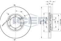 DELPHI BG2524 - Disco de freno