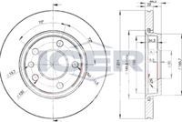 HELLA PAGID 8DD355129251 - Lado de montaje: Eje delantero<br>Número de PR: 2E3<br>Tipo de disco de frenos: ventilación interna<br>Diámetro exterior [mm]: 308<br>Espesor de disco de frenos [mm]: 29,5<br>Altura [mm]: 55,5<br>Espesor mínimo [mm]: 26,5<br>Procesamiento: altamente carbonizado<br>Superficie: revestido<br>Diámetro interior [mm]: 155<br>corona de agujeros - Ø [mm]: 120<br>Diámetro de centrado [mm]: 76<br>Diseño/cantidad de taladros: 05/06<br>Diámetro de orificio para perno de rueda [mm]: 16,4<br>Artículo complementario / información complementaria 2: sin buje de rueda<br>Artículo complementario / información complementaria 2: sin cojinete rueda<br>Artículo complementario / información complementaria 2: sin perno de sujeción de rueda<br>Peso [kg]: 10,1<br>Nº de información técnica: 55795PRO_HC<br>