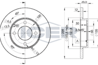 HELLA PAGID 8DD355100131 - Espesor de disco de frenos [mm]: 12<br>Llanta, nº de taladros: 4<br>Cantidad de agujeros de fijación: 1<br>Espesor [mm]: 35,1<br>Diámetro exterior [mm]: 239<br>corona de agujeros - Ø [mm]: 100<br>Superficie: revestido<br>Tipo de disco de frenos: macizo<br>Lado de montaje: Eje delantero<br>Espesor mínimo [mm]: 10<br>Diámetro de centrado [mm]: 65<br>Peso [kg]: 3,39<br>