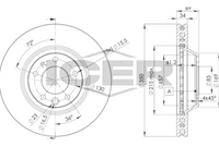 HELLA PAGID 8DD355129761 - Lado de montaje: Eje delantero, derecha<br>Número de PR: 1LF<br>Tipo de disco de frenos: ventilación interna<br>Referencia artículo par: 8DD 355 128-061<br>Diámetro exterior [mm]: 350<br>Espesor de disco de frenos [mm]: 34<br>Altura [mm]: 68,5<br>Espesor mínimo [mm]: 32<br>Procesamiento: altamente carbonizado<br>Superficie: revestido<br>Diámetro interior [mm]: 157,1<br>corona de agujeros - Ø [mm]: 130<br>Diámetro de centrado [mm]: 85<br>Diseño/cantidad de taladros: 05/06<br>Diámetro de orificio para perno de rueda [mm]: 15,4<br>Artículo complementario / información complementaria 2: sin buje de rueda<br>Artículo complementario / información complementaria 2: sin cojinete rueda<br>Artículo complementario / información complementaria 2: sin perno de sujeción de rueda<br>Artículo complementario / información complementaria 2: con tornillos<br>cantidad de tornillos: 1<br>Peso [kg]: 12,1<br>Nº de información técnica: 54218PRO_HC<br>