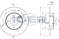 HELLA PAGID 8DD355100051 - Lado de montaje: Eje delantero<br>Espesor de disco de frenos [mm]: 10<br>Llanta, nº de taladros: 4<br>Cantidad de agujeros de fijación: 1<br>Espesor [mm]: 38,6<br>Diámetro exterior [mm]: 239<br>corona de agujeros - Ø [mm]: 100<br>Superficie: revestido<br>Tipo de disco de frenos: macizo<br>Espesor mínimo [mm]: 8<br>Diámetro de centrado [mm]: 65<br>Peso [kg]: 3,025<br>