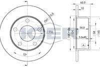 HELLA PAGID 8DD355107631 - Lado de montaje: Eje trasero<br>Tipo de disco de frenos: macizo<br>Diámetro exterior [mm]: 245<br>Espesor de disco de frenos [mm]: 10<br>Altura [mm]: 63,7<br>Espesor mínimo [mm]: 8<br>Superficie: revestido<br>Diámetro interior [mm]: 136<br>corona de agujeros - Ø [mm]: 112<br>Diámetro de centrado [mm]: 68<br>Diseño/cantidad de taladros: 05/05<br>Diámetro de orificio para perno de rueda [mm]: 15,2<br>Artículo complementario / información complementaria 2: sin buje de rueda<br>Artículo complementario / información complementaria 2: sin cojinete rueda<br>Artículo complementario / información complementaria 2: sin perno de sujeción de rueda<br>Peso [kg]: 3,6<br>Nº de información técnica: 53924PRO<br>