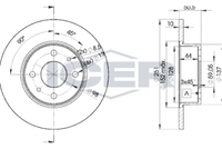 HELLA PAGID 8DD355101101 - Espesor de disco de frenos [mm]: 22<br>Llanta, nº de taladros: 4<br>Cantidad de agujeros de fijación: 2<br>Espesor [mm]: 50,8<br>Diámetro exterior [mm]: 257,3<br>corona de agujeros - Ø [mm]: 98<br>Superficie: revestido<br>Tipo de disco de frenos: ventilación interna<br>Lado de montaje: Eje delantero<br>Espesor mínimo [mm]: 20,2<br>Diámetro de centrado [mm]: 59<br>Peso [kg]: 5,46<br>