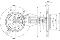 HELLA PAGID 8DD355129241 - Lado de montaje: Eje trasero<br>Número de PR: 2EA<br>Tipo de disco de frenos: ventilación externa<br>Diámetro exterior [mm]: 310<br>Espesor de disco de frenos [mm]: 22<br>Altura [mm]: 48,5<br>Espesor mínimo [mm]: 20<br>Procesamiento: altamente carbonizado<br>Superficie: revestido<br>Diámetro interior [mm]: 169,4<br>corona de agujeros - Ø [mm]: 112<br>Diámetro de centrado [mm]: 65<br>Diseño/cantidad de taladros: 05/10<br>Diámetro de orificio para perno de rueda [mm]: 15,3<br>Artículo complementario / información complementaria 2: sin buje de rueda<br>Artículo complementario / información complementaria 2: sin cojinete rueda<br>Artículo complementario / información complementaria 2: sin perno de sujeción de rueda<br>Peso [kg]: 7<br>Nº de información técnica: 54407PRO_HC<br>