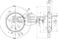 HELLA PAGID 8DD355106751 - Lado de montaje: Eje trasero<br>Número de PR: 1KP<br>Número de PR: 1KT<br>Número de PR: 1KX<br>Tipo de disco de frenos: macizo<br>Diámetro exterior [mm]: 230<br>Espesor de disco de frenos [mm]: 9<br>Altura [mm]: 39,5<br>Espesor mínimo [mm]: 7<br>Superficie: revestido<br>Diámetro interior [mm]: 124,2<br>corona de agujeros - Ø [mm]: 100<br>Diámetro de centrado [mm]: 65<br>Diseño/cantidad de taladros: 05/06<br>Diámetro de orificio para perno de rueda [mm]: 15,8<br>Artículo complementario / información complementaria 2: sin buje de rueda<br>Artículo complementario / información complementaria 2: sin cojinete rueda<br>Artículo complementario / información complementaria 2: sin perno de sujeción de rueda<br>Peso [kg]: 2,7<br>Nº de información técnica: 53955PRO<br>