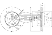 HELLA PAGID 8DD355129101 - Lado de montaje: Eje delantero<br>Tamaño freno: 17"<br>Tipo de disco de frenos: ventilación interna<br>Diámetro exterior [mm]: 321<br>Espesor de disco de frenos [mm]: 30<br>Altura [mm]: 51<br>Espesor mínimo [mm]: 27<br>Procesamiento: altamente carbonizado<br>Superficie: revestido<br>Diámetro interior [mm]: 159,8<br>corona de agujeros - Ø [mm]: 120<br>Diámetro de centrado [mm]: 67,4<br>Diseño/cantidad de taladros: 05/06<br>Diámetro de orificio para perno de rueda [mm]: 16,3<br>Artículo complementario / información complementaria 2: sin buje de rueda<br>Artículo complementario / información complementaria 2: sin cojinete rueda<br>Artículo complementario / información complementaria 2: sin perno de sujeción de rueda<br>cantidad de tornillos: 1<br>Peso [kg]: 9,8<br>Nº de información técnica: 54870PRO_HC<br>