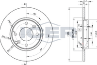 HELLA PAGID 8DD355102061 - Lado de montaje: Eje delantero<br>Tipo de disco de frenos: ventilación externa<br>Diámetro exterior [mm]: 266<br>Espesor de disco de frenos [mm]: 20,4<br>Altura [mm]: 27,5<br>Espesor mínimo [mm]: 18,5<br>Superficie: revestido<br>Diámetro interior [mm]: 133,8<br>corona de agujeros - Ø [mm]: 108<br>Diámetro de centrado [mm]: 66,1<br>Diseño/cantidad de taladros: 04/06<br>Diámetro de orificio para perno de rueda [mm]: 13<br>Artículo complementario / información complementaria 2: sin buje de rueda<br>Artículo complementario / información complementaria 2: sin cojinete rueda<br>Artículo complementario / información complementaria 2: sin perno de sujeción de rueda<br>Peso [kg]: 4,7<br>Nº de información técnica: 52511PRO<br>