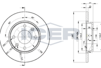 HELLA PAGID 8DD355101801 - Espesor de disco de frenos [mm]: 8<br>Llanta, nº de taladros: 4<br>Cantidad de agujeros de fijación: 2<br>Espesor [mm]: 25,3<br>Diámetro exterior [mm]: 247<br>corona de agujeros - Ø [mm]: 108<br>Superficie: revestido<br>Tipo de disco de frenos: macizo<br>Lado de montaje: Eje trasero<br>Espesor mínimo [mm]: 6<br>Diámetro de centrado [mm]: 71<br>Peso [kg]: 2,6<br>