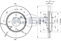 HELLA PAGID 8DD355101811 - Lado de montaje: Eje delantero<br>Restricción de fabricante: Lucas<br>Tipo de disco de frenos: ventilación interna<br>Diámetro exterior [mm]: 247<br>Espesor de disco de frenos [mm]: 20,5<br>Altura [mm]: 34,2<br>Espesor mínimo [mm]: 18,5<br>Superficie: revestido<br>Diámetro interior [mm]: 133<br>corona de agujeros - Ø [mm]: 108<br>Diámetro de centrado [mm]: 66,1<br>Diseño/cantidad de taladros: 04/06<br>Diámetro de orificio para perno de rueda [mm]: 13<br>Artículo complementario / información complementaria 2: sin buje de rueda<br>Artículo complementario / información complementaria 2: sin cojinete rueda<br>Artículo complementario / información complementaria 2: sin perno de sujeción de rueda<br>Peso [kg]: 4,3<br>Nº de información técnica: 52512PRO<br>