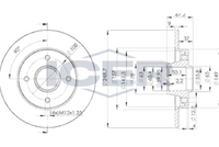 HELLA PAGID 8DD355123281 - Lado de montaje: Eje trasero<br>Restricción de fabricante: Lucas<br>Tipo de disco de frenos: macizo<br>Diámetro exterior [mm]: 247<br>Espesor de disco de frenos [mm]: 9<br>Altura [mm]: 35,1<br>Espesor mínimo [mm]: 8<br>Superficie: revestido<br>Diámetro interior [mm]: 133,2<br>corona de agujeros - Ø [mm]: 108<br>Diámetro de centrado [mm]: 71,1<br>Diseño/cantidad de taladros: 04/06<br>Diámetro de orificio para perno de rueda [mm]: 13<br>Artículo complementario / información complementaria 2: sin buje de rueda<br>Artículo complementario / información complementaria 2: sin cojinete rueda<br>Artículo complementario / información complementaria 2: sin perno de sujeción de rueda<br>Peso [kg]: 3,1<br>Nº de información técnica: 50366PRO<br>