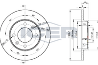 HELLA PAGID 8DD355123281 - Lado de montaje: Eje trasero<br>Restricción de fabricante: Lucas<br>Tipo de disco de frenos: macizo<br>Diámetro exterior [mm]: 247<br>Espesor de disco de frenos [mm]: 9<br>Altura [mm]: 35,1<br>Espesor mínimo [mm]: 8<br>Superficie: revestido<br>Diámetro interior [mm]: 133,2<br>corona de agujeros - Ø [mm]: 108<br>Diámetro de centrado [mm]: 71,1<br>Diseño/cantidad de taladros: 04/06<br>Diámetro de orificio para perno de rueda [mm]: 13<br>Artículo complementario / información complementaria 2: sin buje de rueda<br>Artículo complementario / información complementaria 2: sin cojinete rueda<br>Artículo complementario / información complementaria 2: sin perno de sujeción de rueda<br>Peso [kg]: 3,1<br>Nº de información técnica: 50366PRO<br>