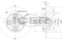 HELLA PAGID 8DD355123261 - Lado de montaje: Eje delantero<br>Tipo de disco de frenos: ventilación externa<br>Diámetro exterior [mm]: 283<br>Espesor de disco de frenos [mm]: 26<br>Altura [mm]: 34,2<br>Espesor mínimo [mm]: 24<br>Superficie: revestido<br>Diámetro interior [mm]: 133<br>corona de agujeros - Ø [mm]: 108<br>Diámetro de centrado [mm]: 66<br>Diseño/cantidad de taladros: 04/06<br>Diámetro de orificio para perno de rueda [mm]: 13<br>Artículo complementario / información complementaria 2: sin buje de rueda<br>Artículo complementario / información complementaria 2: sin cojinete rueda<br>Artículo complementario / información complementaria 2: sin perno de sujeción de rueda<br>Peso [kg]: 6,6<br>Nº de información técnica: 50365PRO<br>